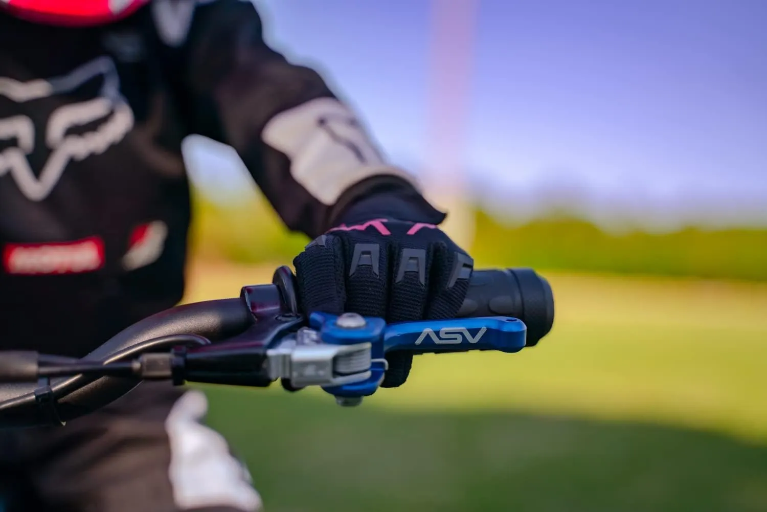 ASV Unbreakable F3 Series Foldable Rear Brake Lever fits Stacyc 12eDrive / 16eDrive - Blue