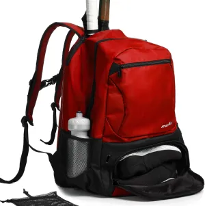 Athletico Premier Tennis Backpack - Tennis Bag Holds 2 Rackets in Padded Compartment | Separate Ventilated Shoe Compartment | Tennis Bags for Men or Women