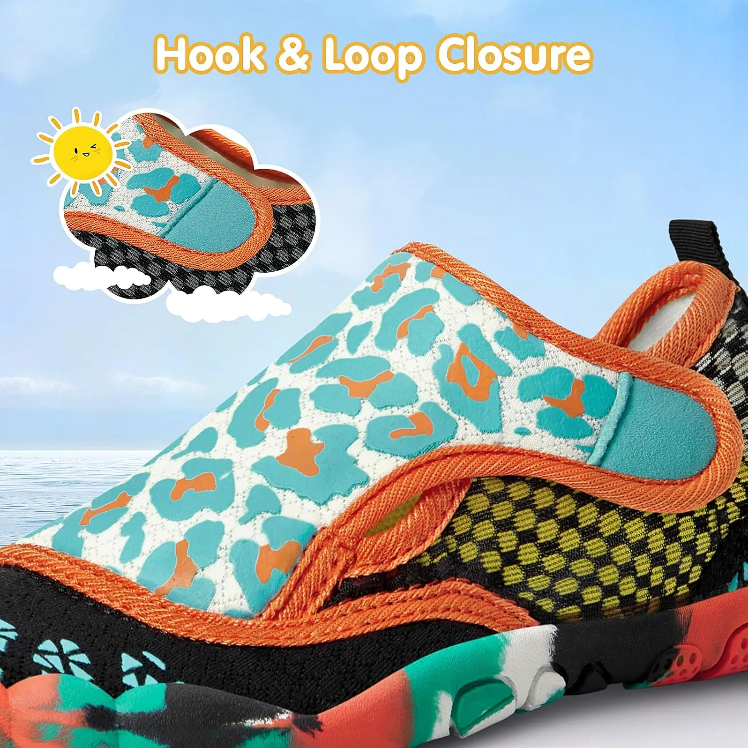 ATHMILE Kids Water Shoes Boys Girls Water Shoes Quick Dry Barefoot Beach Sports Swim Pool Summer Shoes(Little Kid/Big Kid)