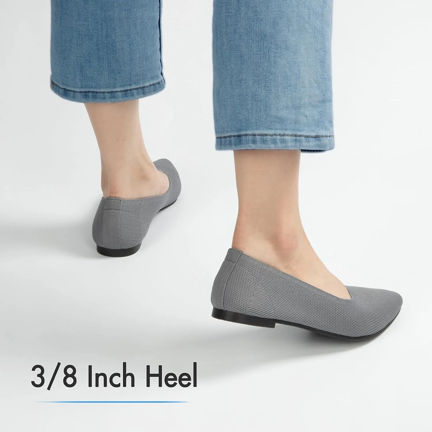 ATHMILE Pointed Toe Flats for Women Dressy Bronze Work Shoes Business Casul Knit Ballet Flats Slip on Office Ladies Comforttable Dress