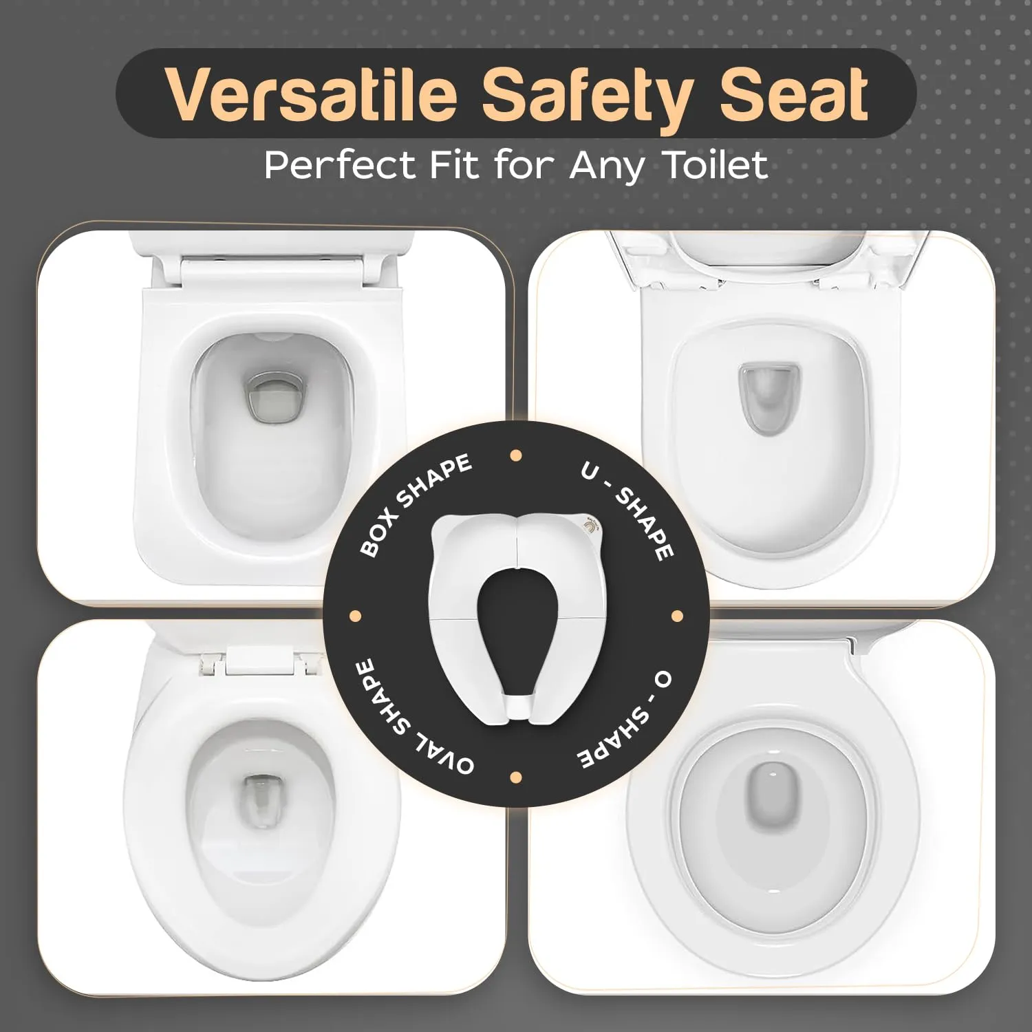 Baby Proof Me Potty Training Seat Travel – Foldable Potty Training Seat Cover for Toddlers, Portable Toddler Toilet Seat, Travel Potty Seat, Folding Toilet Seat for Kids, and Toddler Toilet Seat Cover