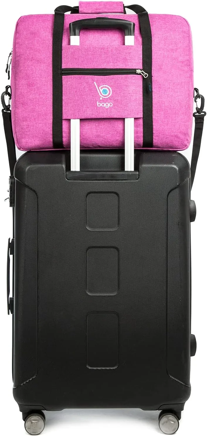Bago Foldable Duffle Bag - Personal Item & Small Carry On for Air Travel - Fits 18x14x8 inches, Ideal for Spirit & Frontier Airlines