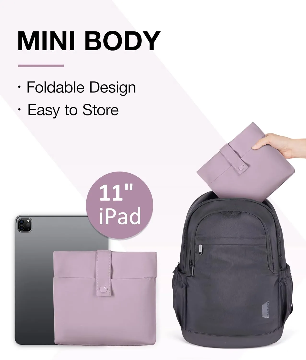 BAGSMART Foldable Travel Duffle Bag, 30.6L Large Carry On Tote Bag Gym Sports Bag for Women, Weekender Overnight Bag for Travel Essentials & Daily Necessities(Dark Purple)