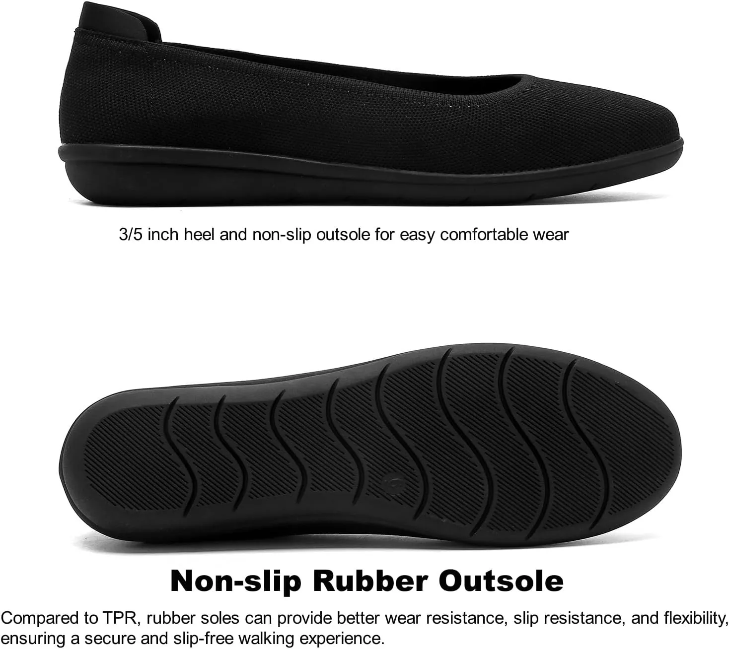 Ballet Flats Shoes for Women Dressy Casual Comfortable Lightweight Dress Shoes for Women Slip On Women's Flats Work Office