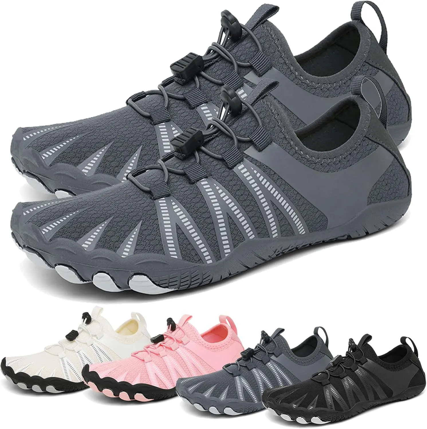 Barefoot Water Shoes for Men & Women – Quick-Drying Non Slip Hiking Shoes, Breathable Wide Toe Aqua Shoe for Beach, Swim, Walking, Fitness, Gym, Outdoor Sports