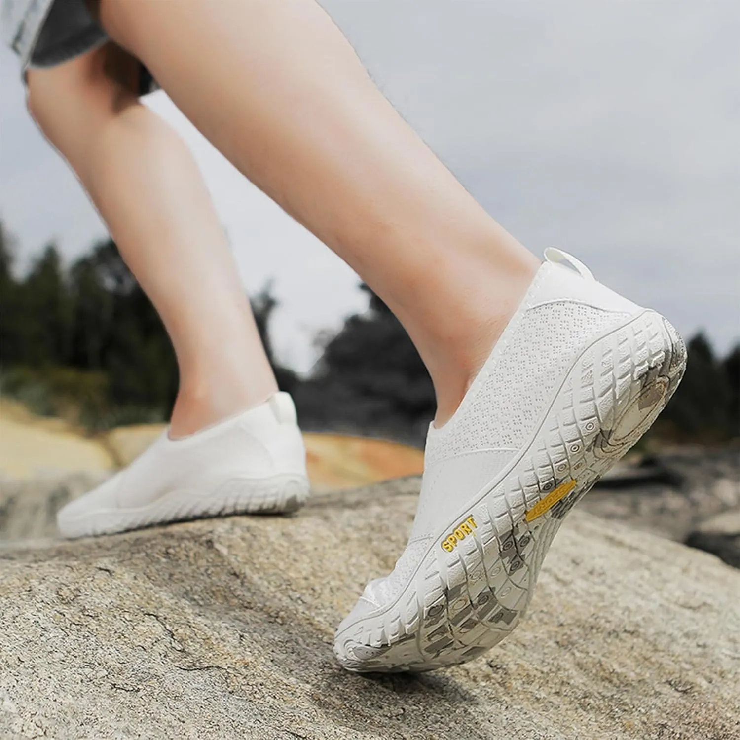 Barefoot Water Shoes for Women, Slip on Quick Dry Aqua Shoes for Swim Beach Hiking Boating River Outdoor Pool Gym