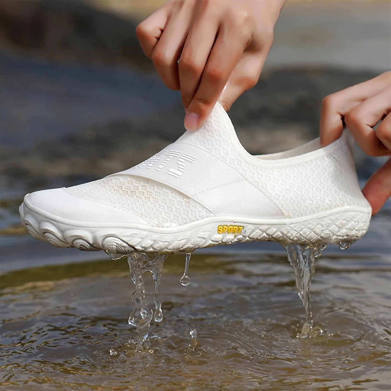 Barefoot Water Shoes for Women, Slip on Quick Dry Aqua Shoes for Swim Beach Hiking Boating River Outdoor Pool Gym