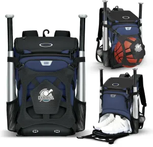 Baseball Backpack for Adult and Youth, Large Capacity Lightweight Softball Bag With Shoe Compartment and Fence Hook for TBall Bat & Equipment, Waterproof for Helmet, Gloves