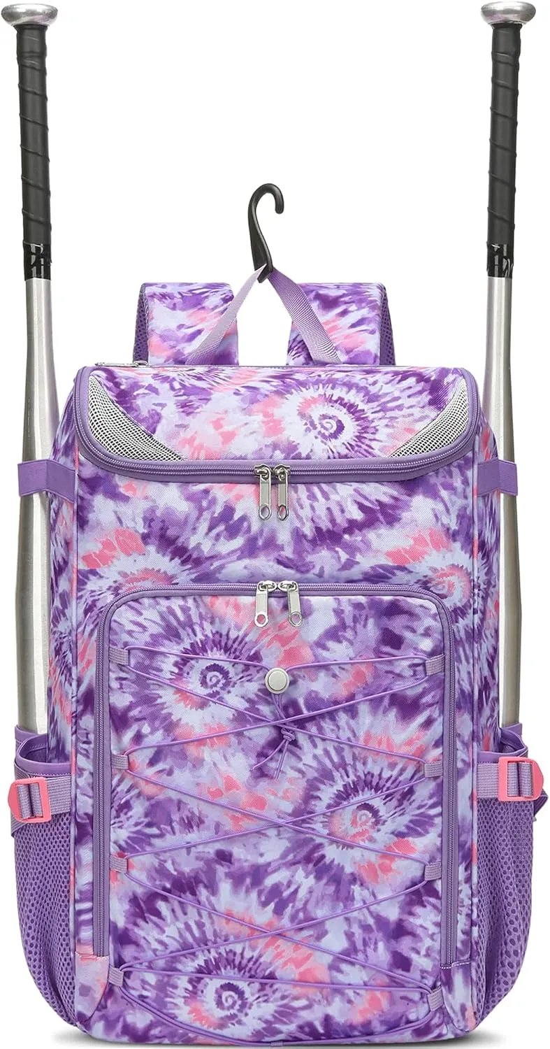 Baseball Softball Gear Bag Backpack for Boys Girls Ages 6-8 8-12 12-14 Large Kids T-Ball Bat Bags with Ventilated Shoe Compartment Baseball Softball Players Stuff Supplies