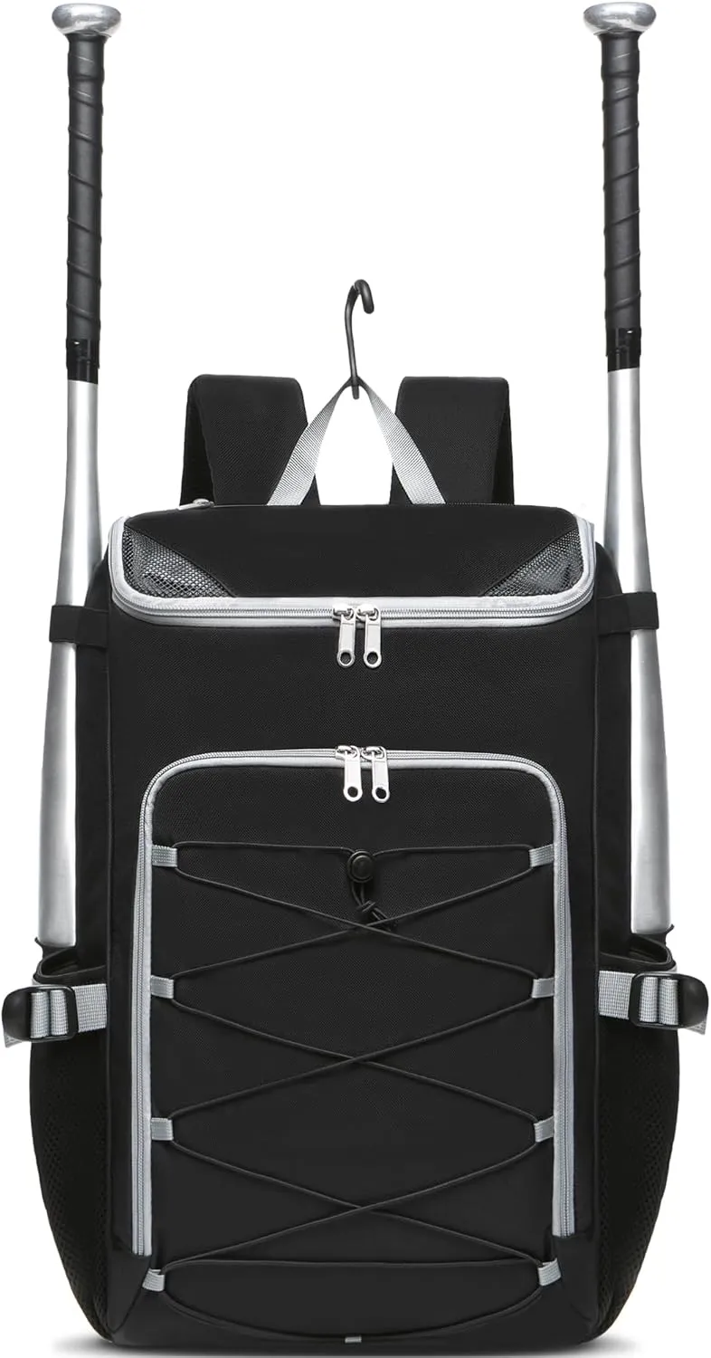 Baseball Softball Gear Bag Backpack for Boys Girls Ages 6-8 8-12 12-14 Large Kids T-Ball Bat Bags with Ventilated Shoe Compartment Baseball Softball Players Stuff Supplies