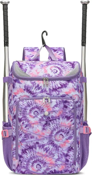 Baseball Softball Gear Bag Backpack for Boys Girls Ages 6-8 8-12 12-14 Large Kids T-Ball Bat Bags with Ventilated Shoe Compartment Baseball Softball Players Stuff Supplies