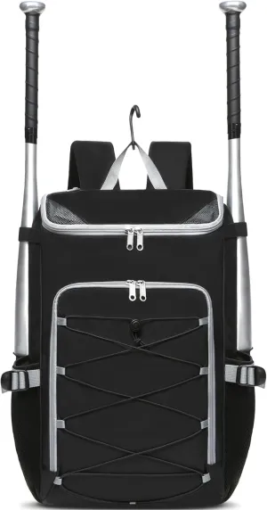 Baseball Softball Gear Bag Backpack for Boys Girls Ages 6-8 8-12 12-14 Large Kids T-Ball Bat Bags with Ventilated Shoe Compartment Baseball Softball Players Stuff Supplies