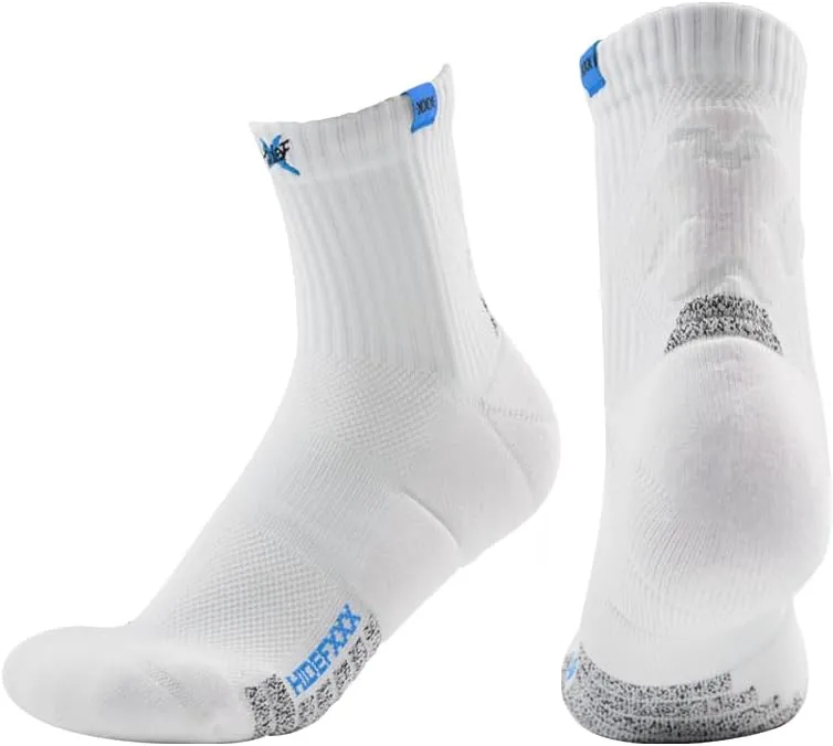 Basketball Socks for Men, Performance Cushioned Men's Athletic Low Cut Socks, Anti-slip Sports Socks