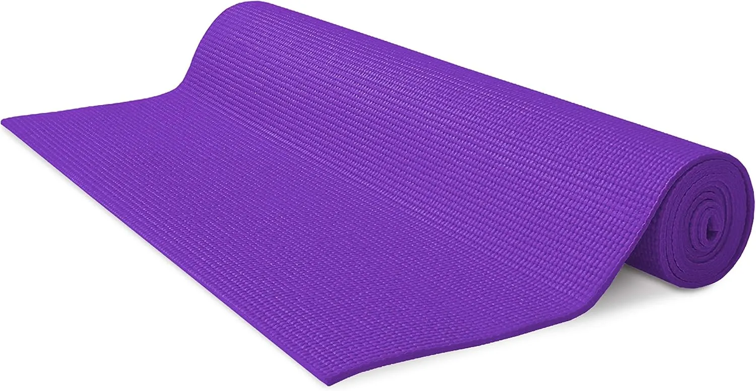 Bean Products Yoga Mat for Exercise - Non Slip Thick Comfortable Workout Floor Mat for Adults and Kids - Eco Friendly Foldable Yoga Mat for Yoga, Pilates, Gym and Stretching