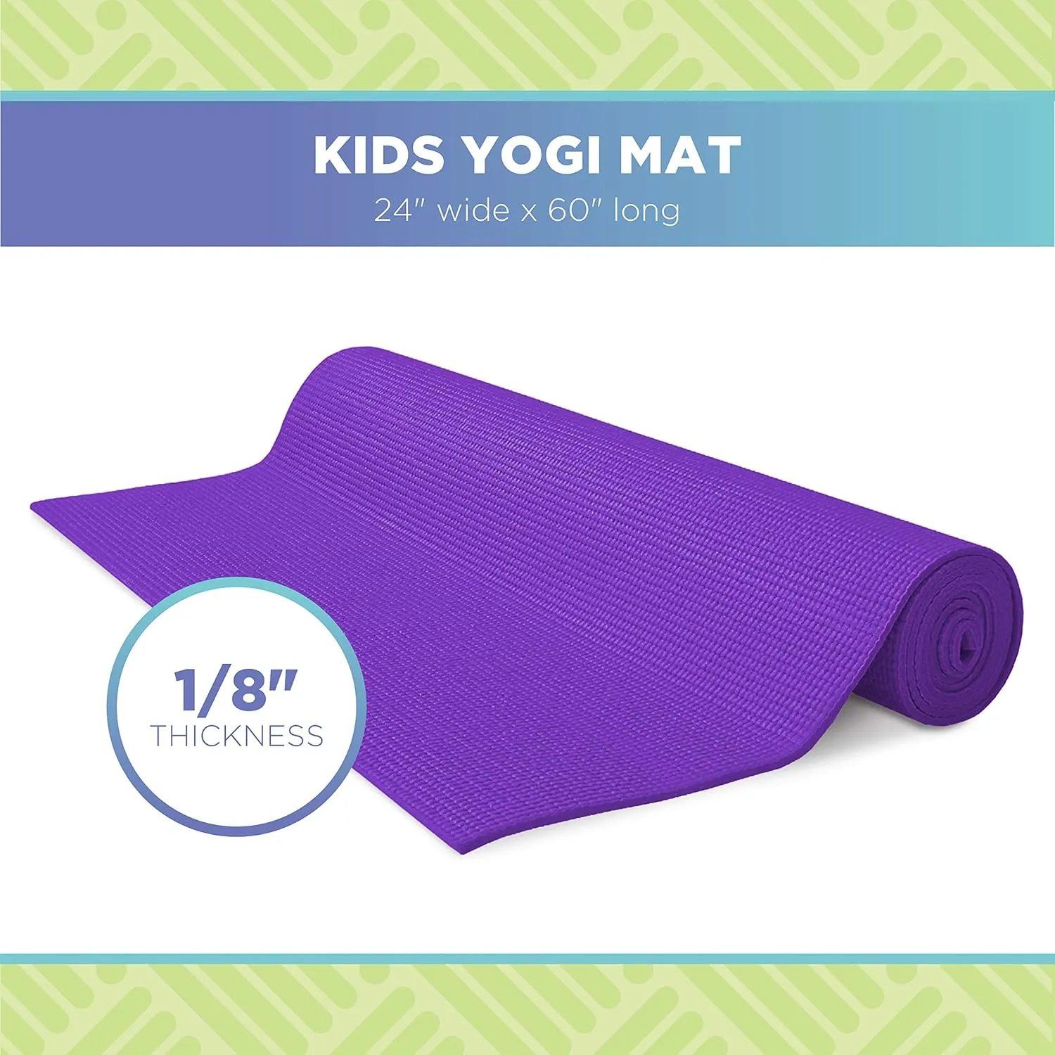 Bean Products Yoga Mat for Exercise - Non Slip Thick Comfortable Workout Floor Mat for Adults and Kids - Eco Friendly Foldable Yoga Mat for Yoga, Pilates, Gym and Stretching