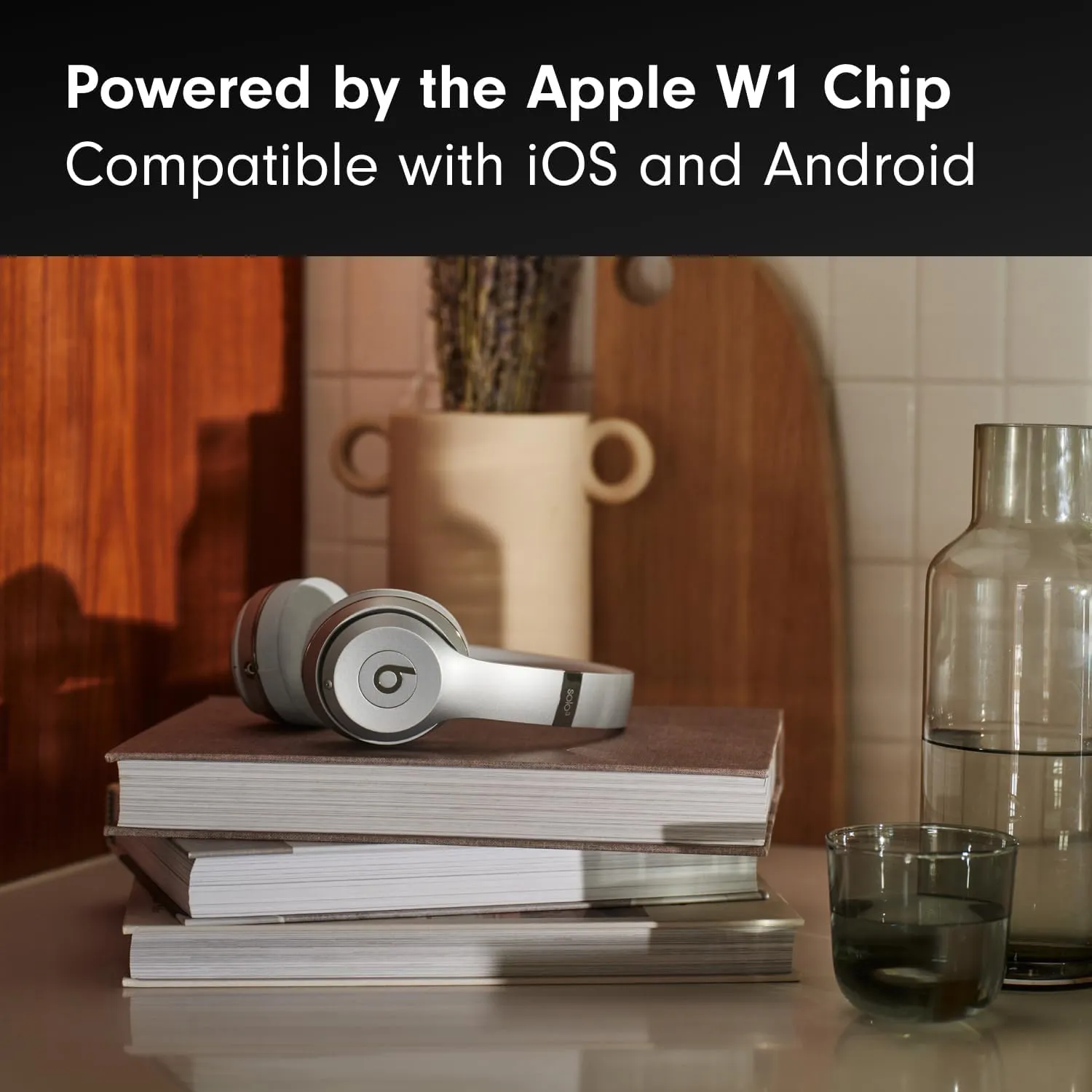 Beats Solo3 - Wireless Bluetooth On-Ear Headphones, Apple & Android Compatible, Up to 40H of Battery Life - Silver (Latest Model)