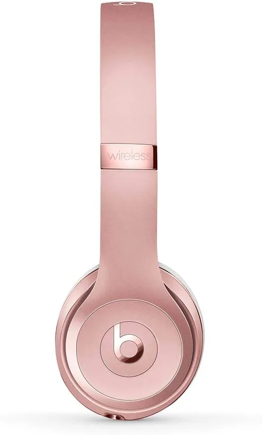 Beats Solo3 Wireless On-Ear Headphones - Apple W1 Headphone Chip, Class 1 Bluetooth, 40 Hours of Listening Time, Built-in Microphone - Rose Gold