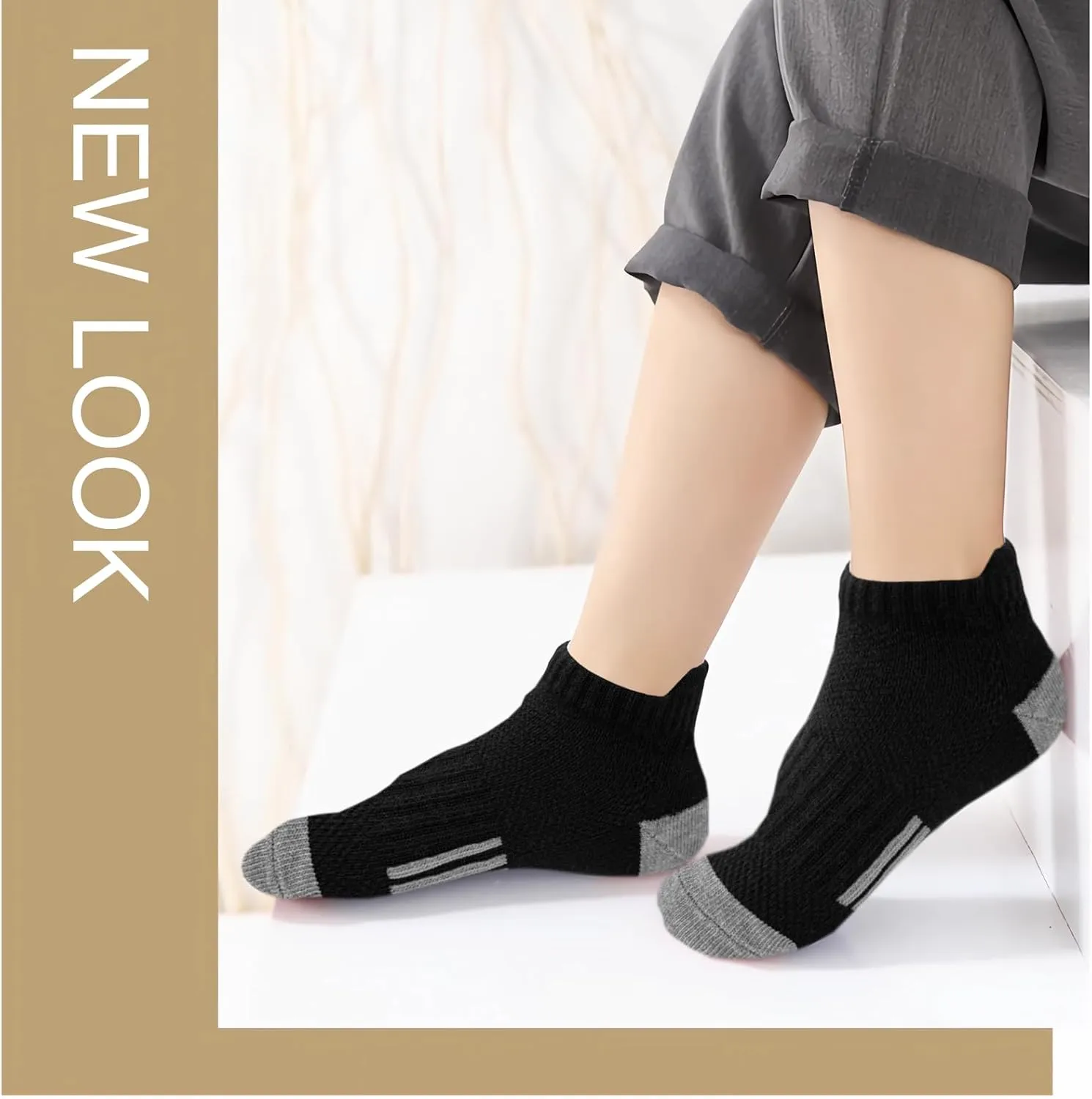 Bemeol Boys Socks 18 Pairs Ankle Socks Boy Running Athletic Sock Low Cut Ankle Sock for Little Big Kids