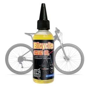 Bike Chain Lube Bicycles Oil Chain Lubricant All Weather Bike Oil Waterproof Lube for All Chains, Friction Reduction, Improved Wattage Output, 100ml