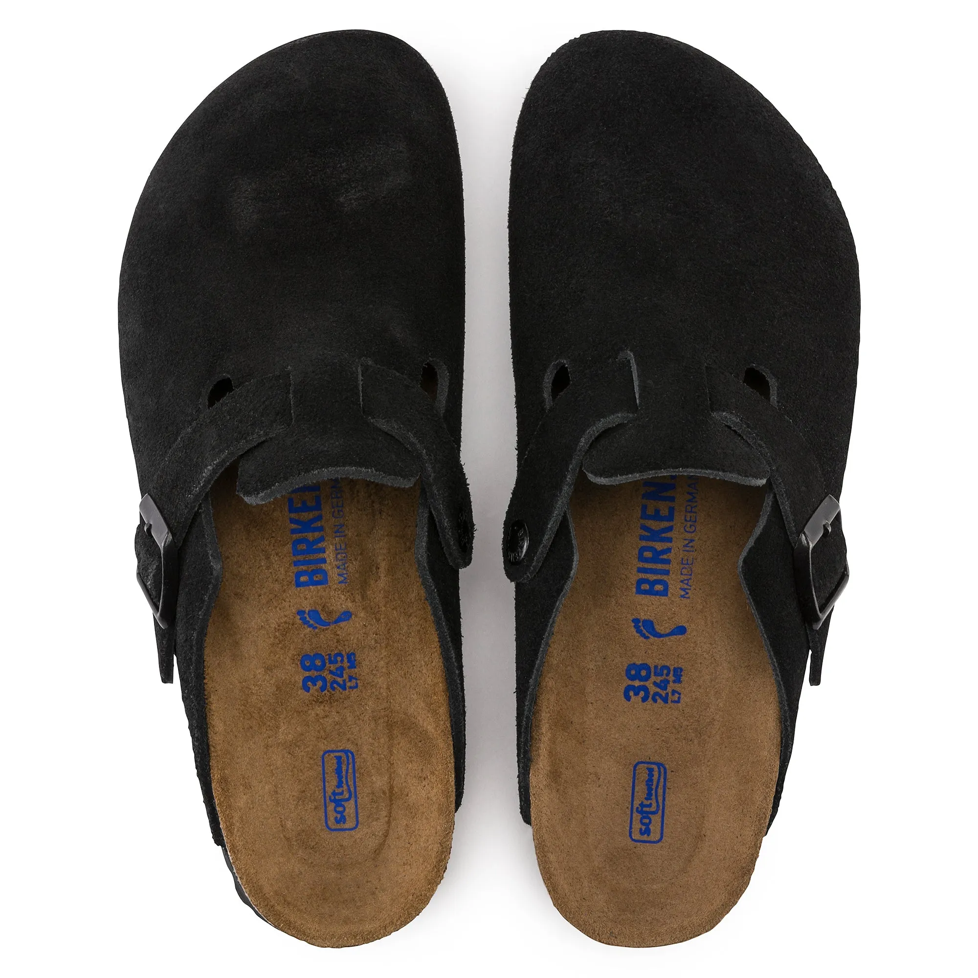 Birkenstock Boston Soft Footbed black suede
