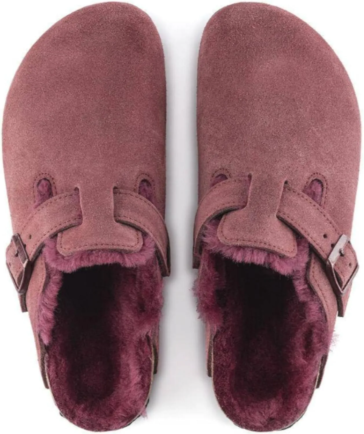 Birkenstock Boston VL/Shearling - Cozy Suede Clog with Shearling Footbed and Reptile Embossed Strap - Multiple Sizes & Colors