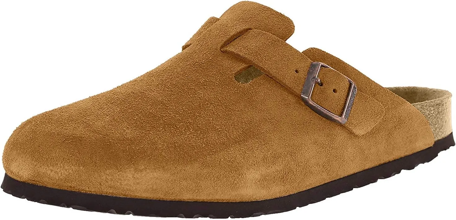Birkenstock Men's Boston Soft Footbed Clogs, Mink, Brown, 9 Medium US