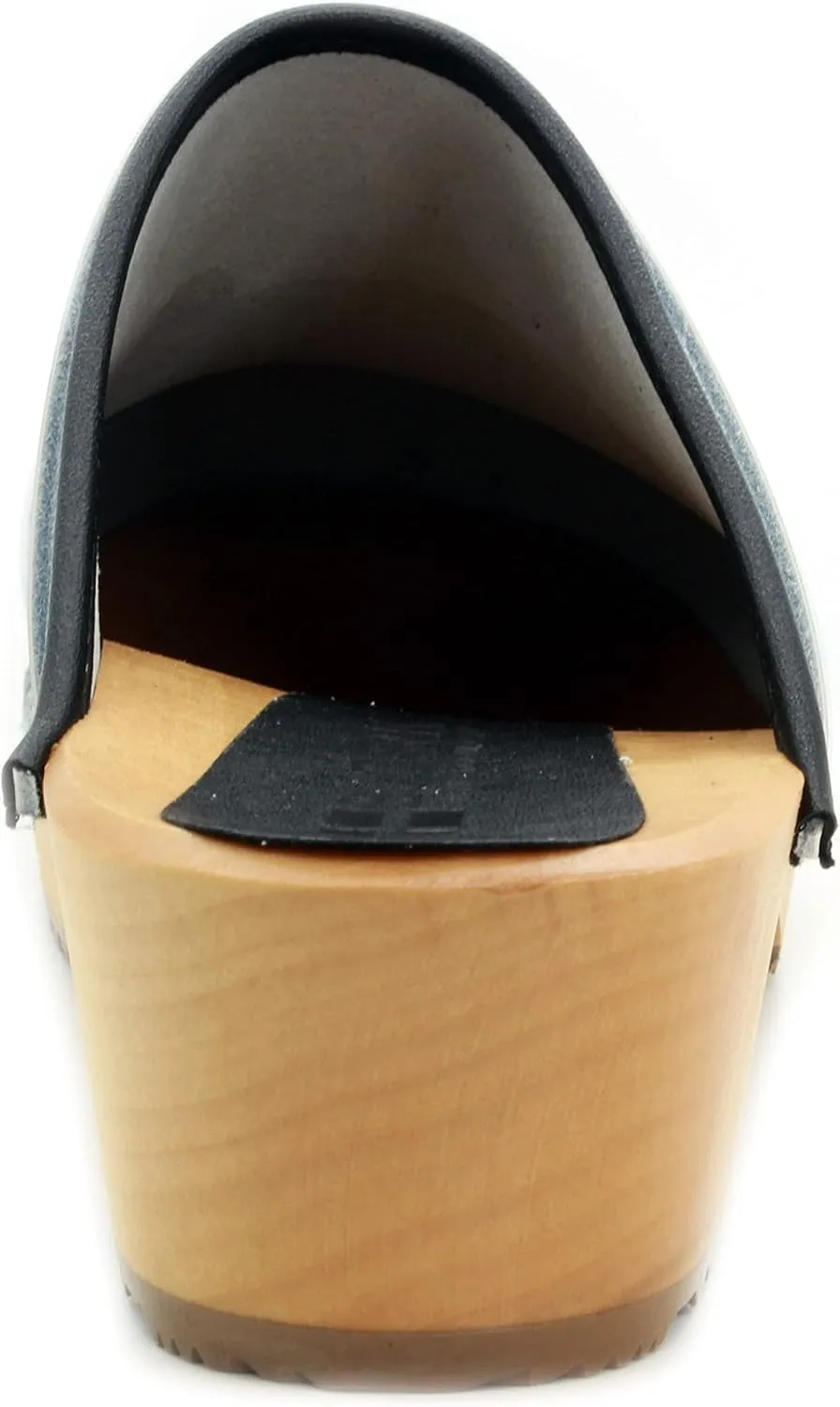 Bjork Maja Wood Open Back Leather Clogs