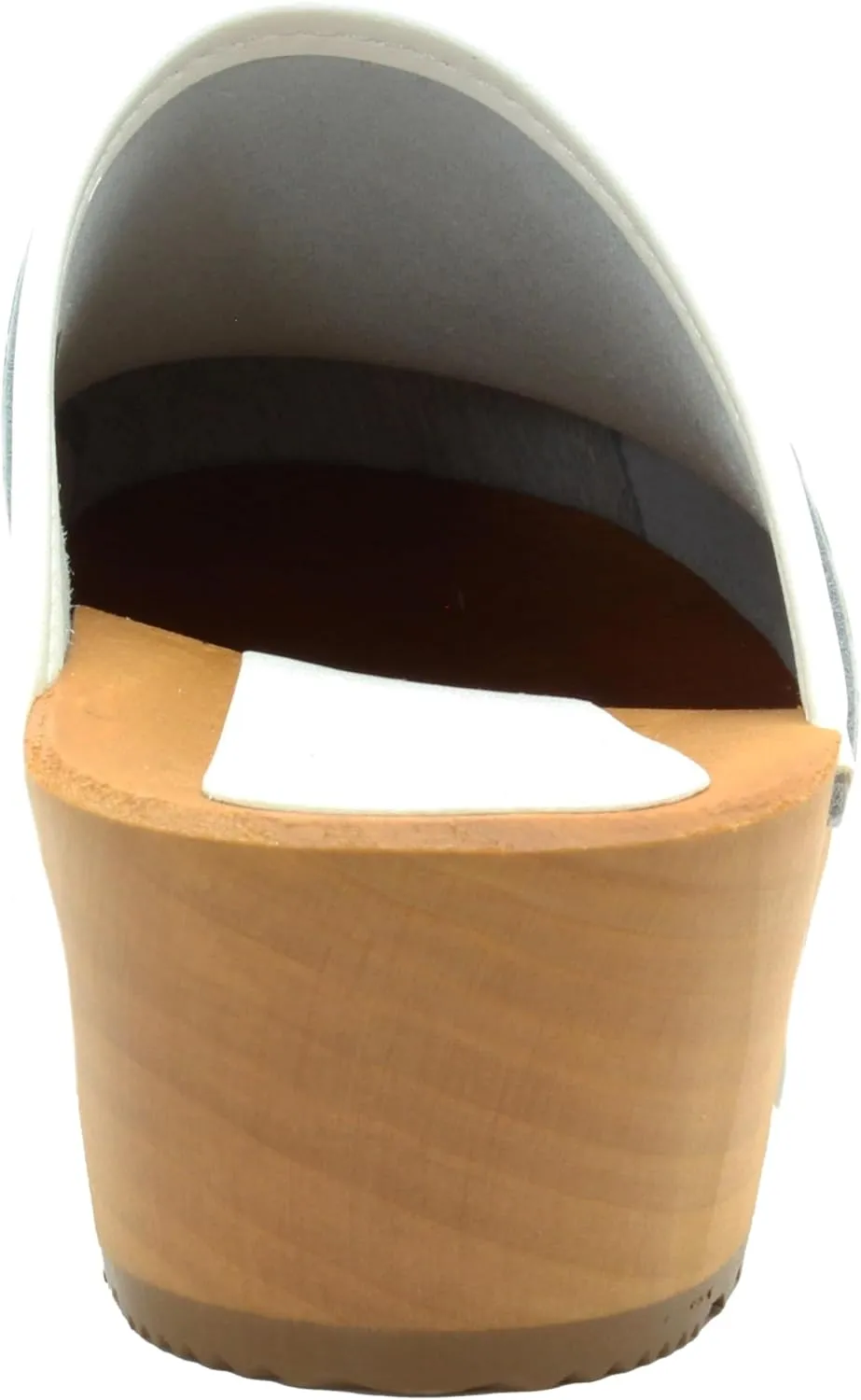 Bjork Maja Wood Open Back Leather Clogs