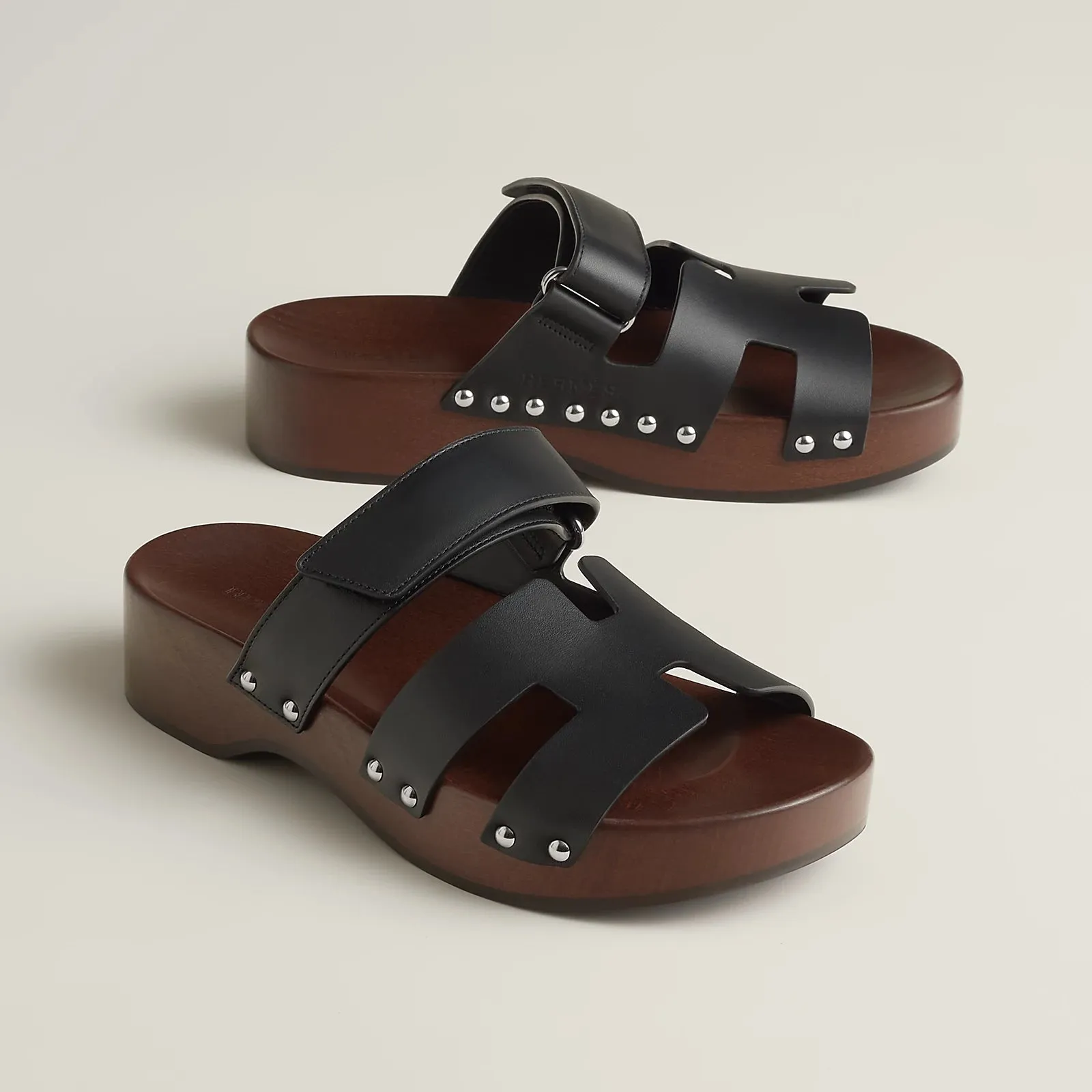 BNIB HERMÈS Kos Veau Women's Clog Noir - Size 38