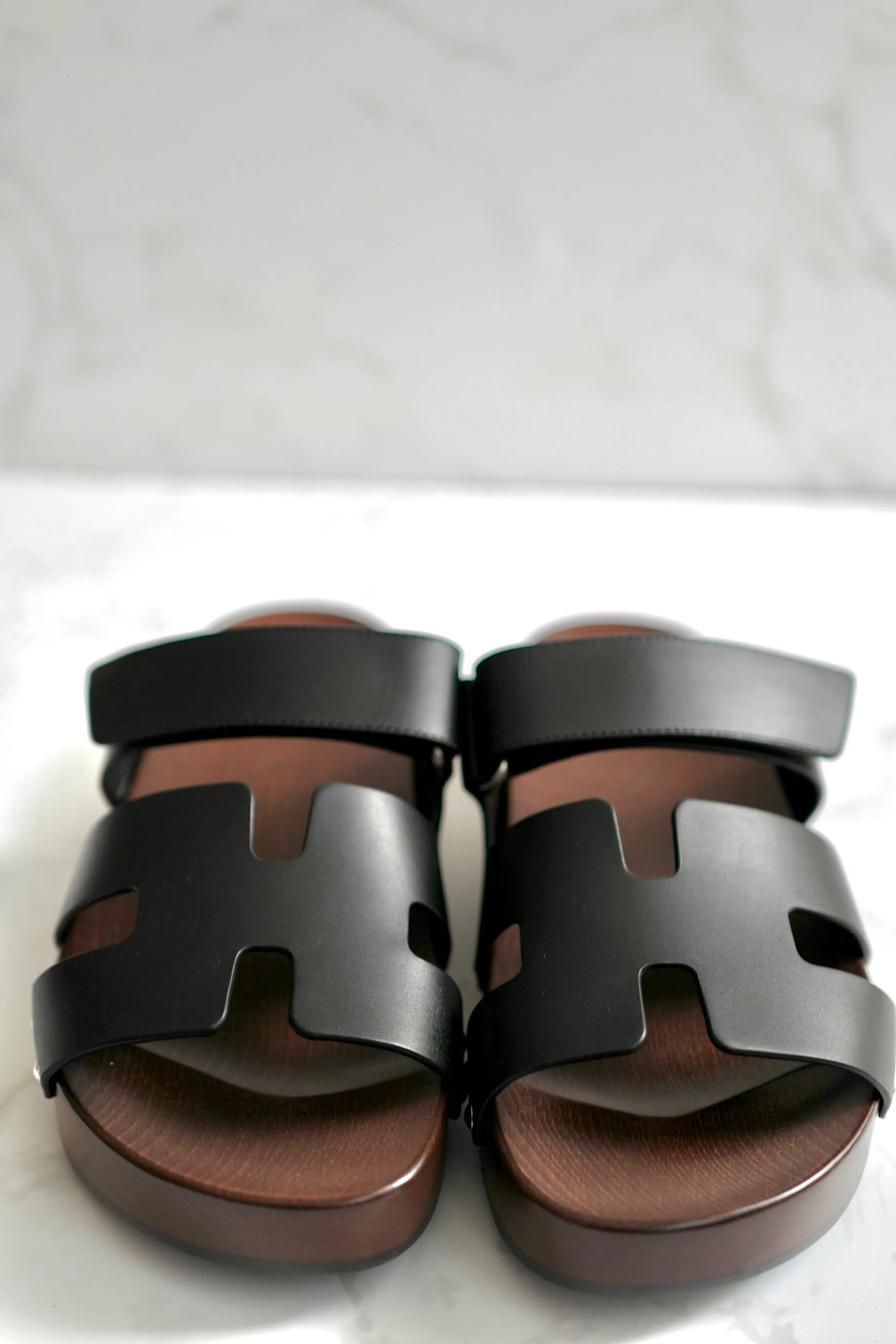 BNIB HERMÈS Kos Veau Women's Clog Noir - Size 38