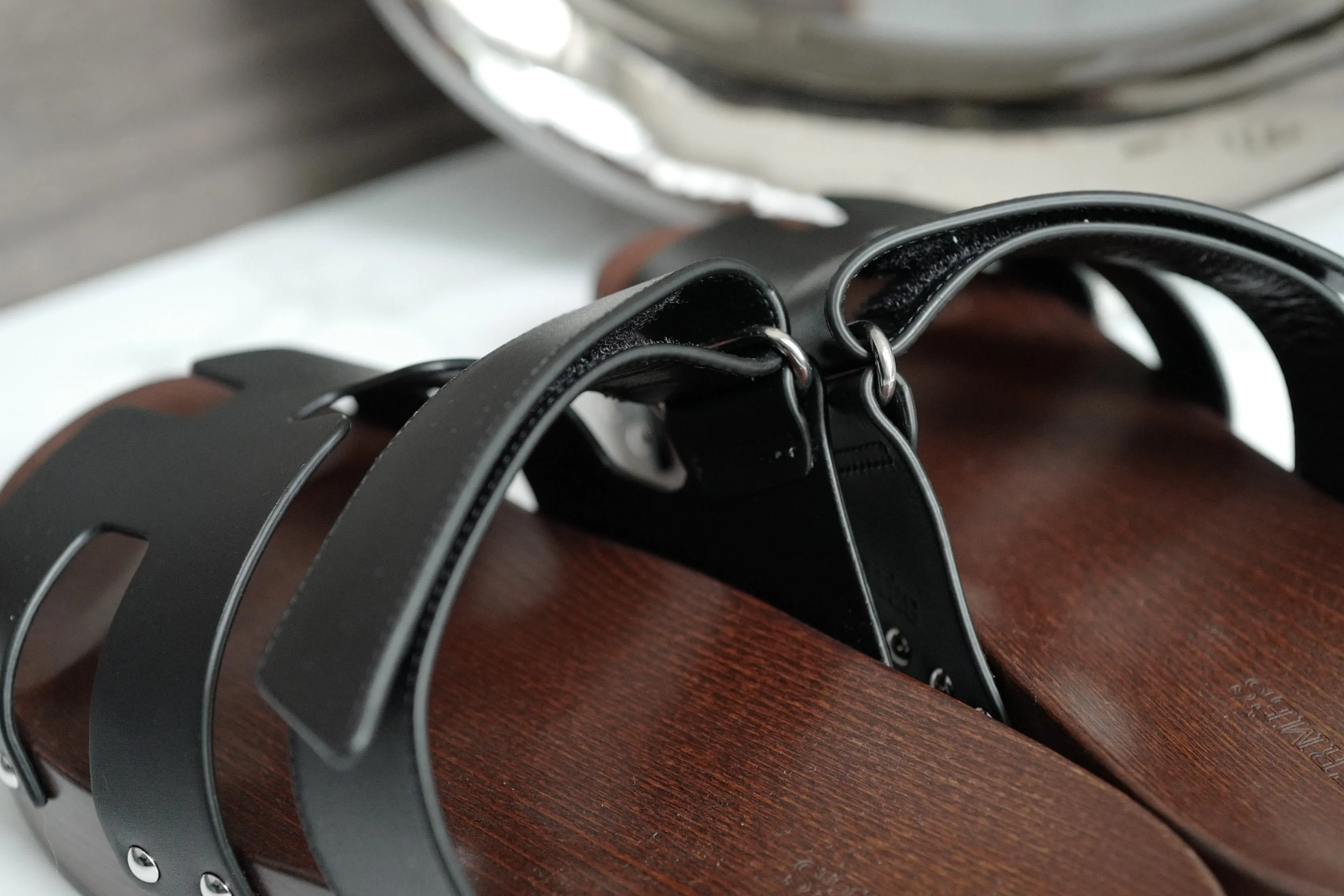 BNIB HERMÈS Kos Veau Women's Clog Noir - Size 38