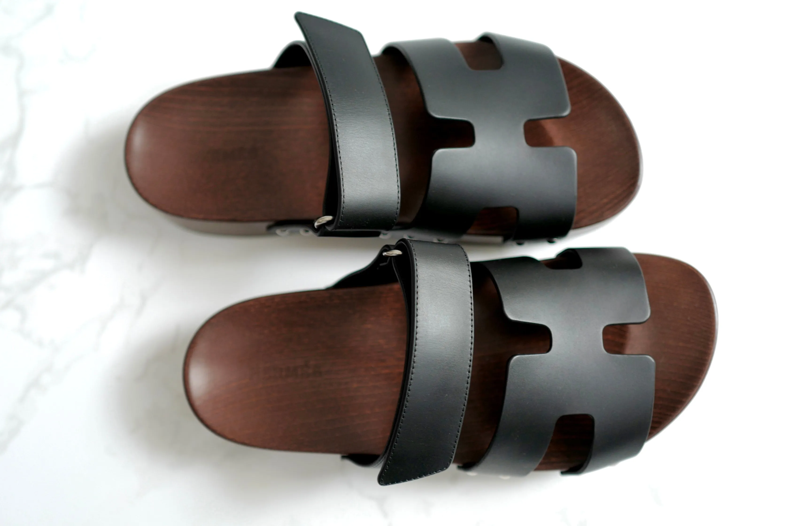 BNIB HERMÈS Kos Veau Women's Clog Noir - Size 38