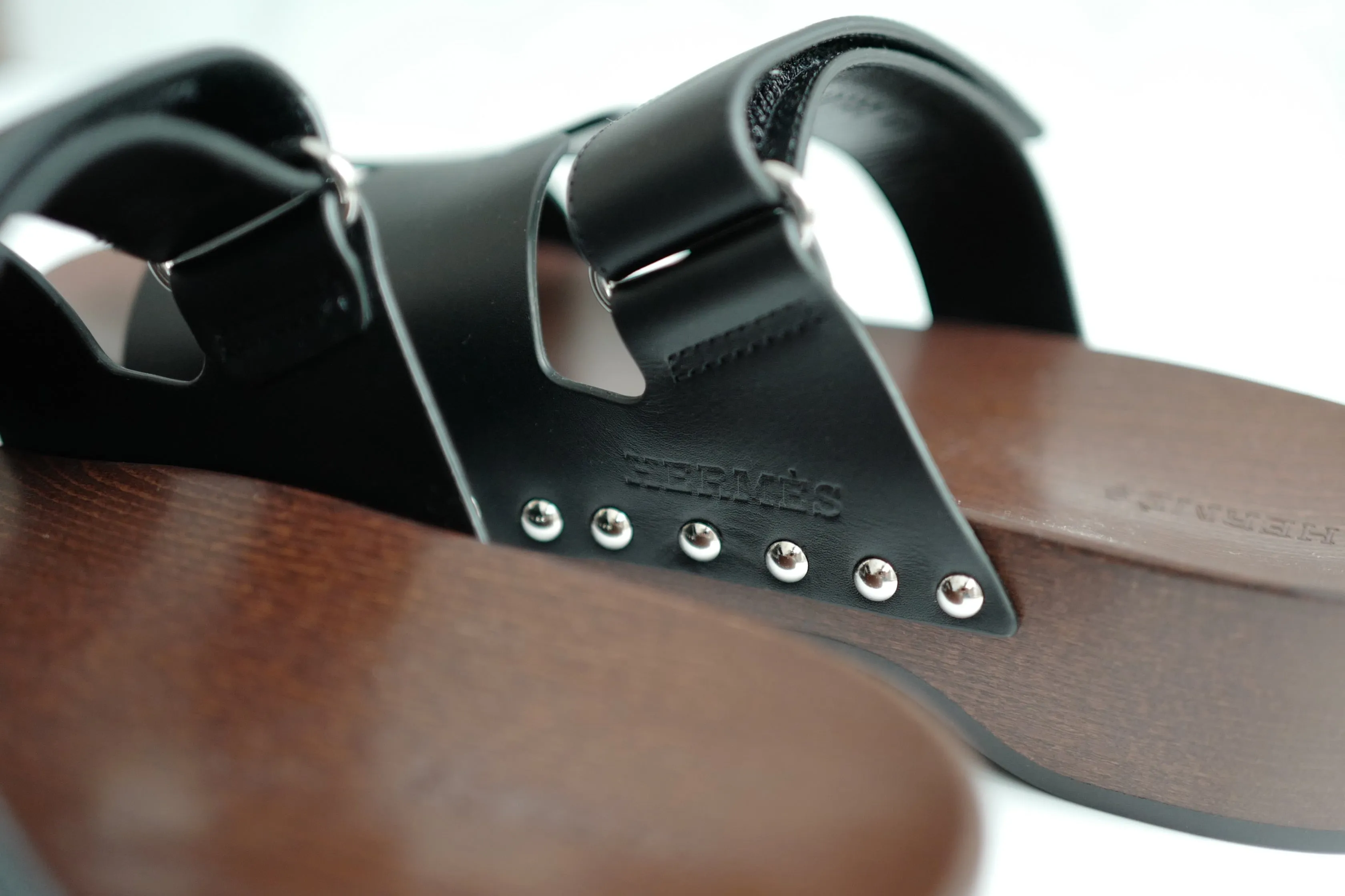 BNIB HERMÈS Kos Veau Women's Clog Noir - Size 38