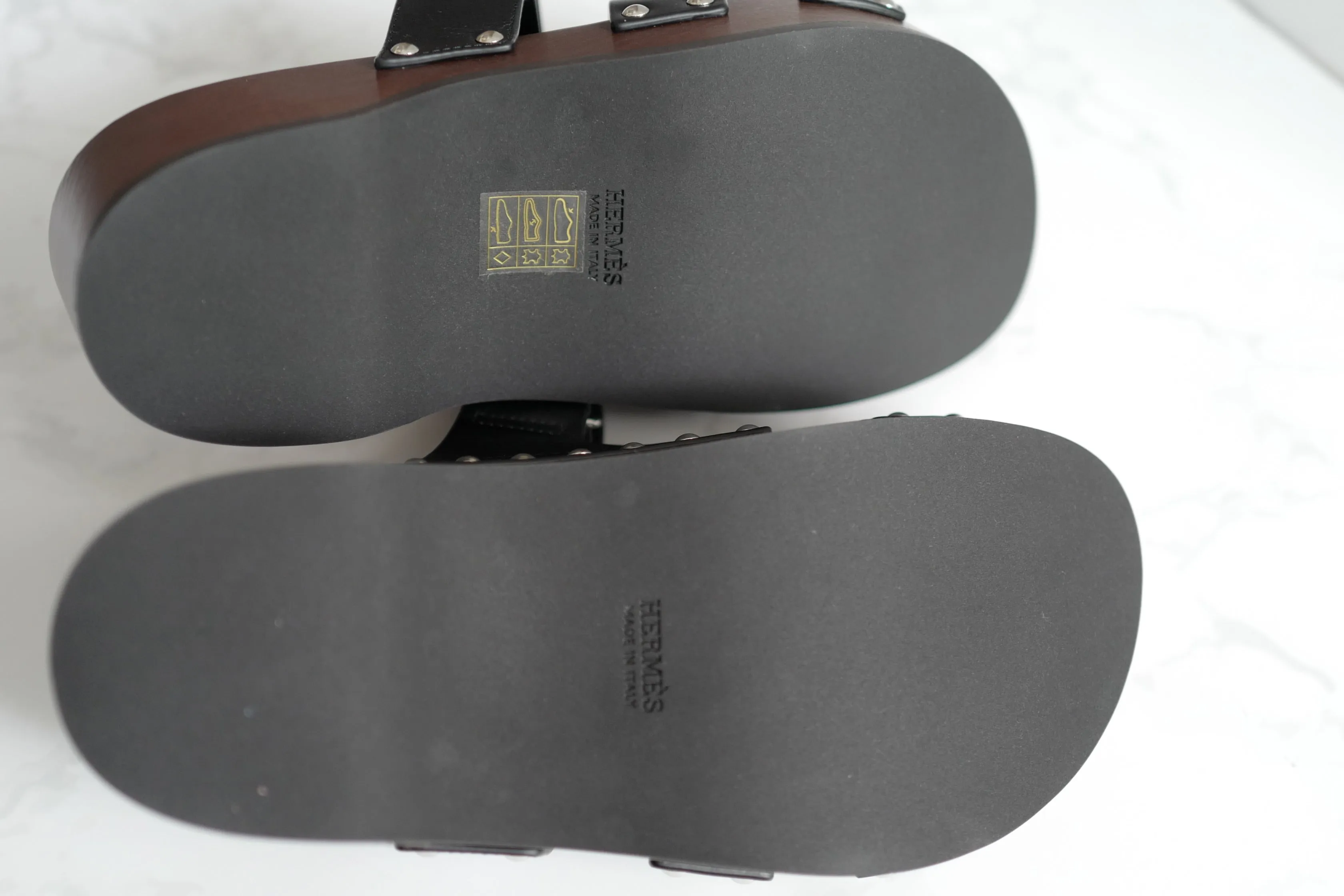 BNIB HERMÈS Kos Veau Women's Clog Noir - Size 38