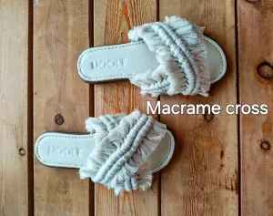 Boho Cross Macrame - Off  White