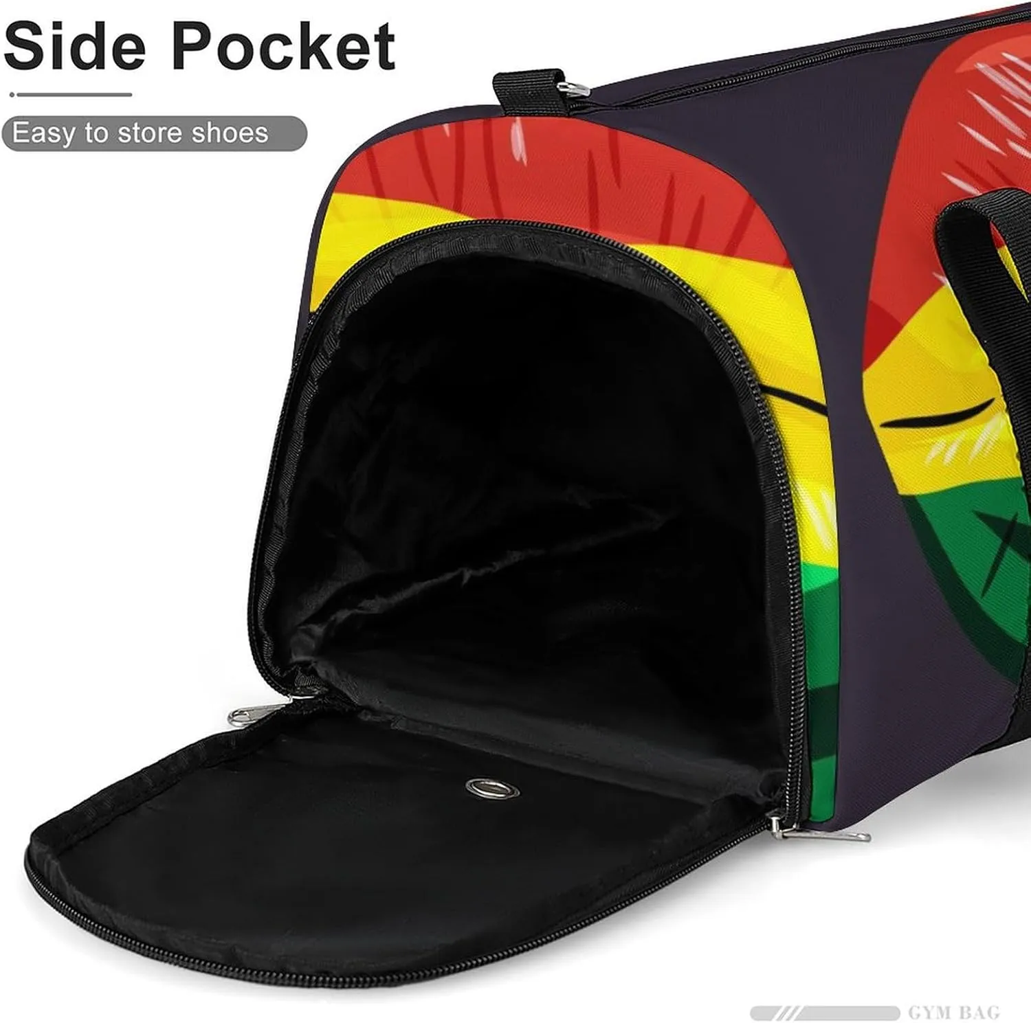 Bolivia Flag Lips Gym Bag for Women Men Lightweight Duffel with Shoe Compartment Weekender