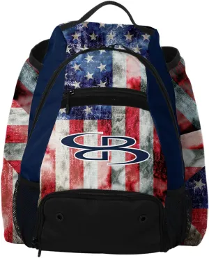 Boombah Prospect Old Glory Bat Bag - 20.5" x 16" x 16" - Navy/Red/White