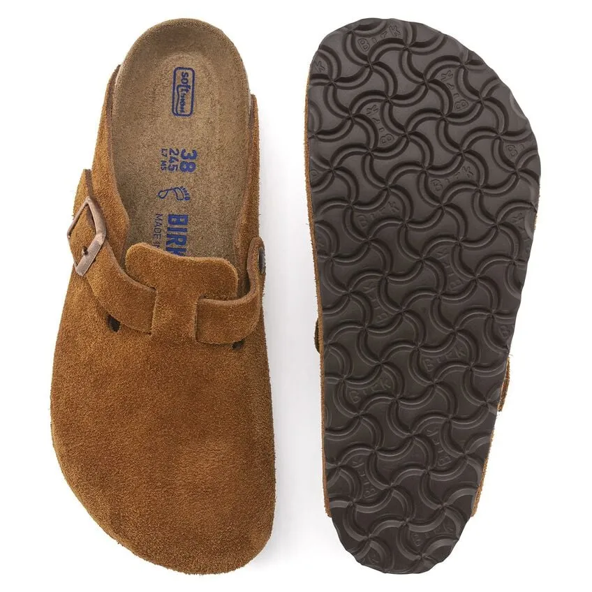 Boston Soft Footbed Suede Leather Clog - Mink