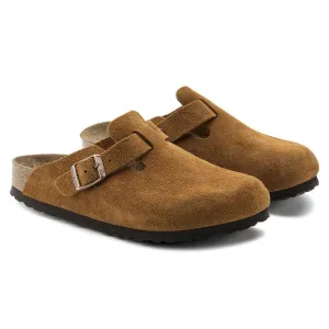 Boston Soft Footbed Suede Leather Clog - Mink