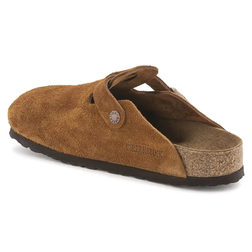 Boston Soft Footbed Suede Leather Clog - Mink