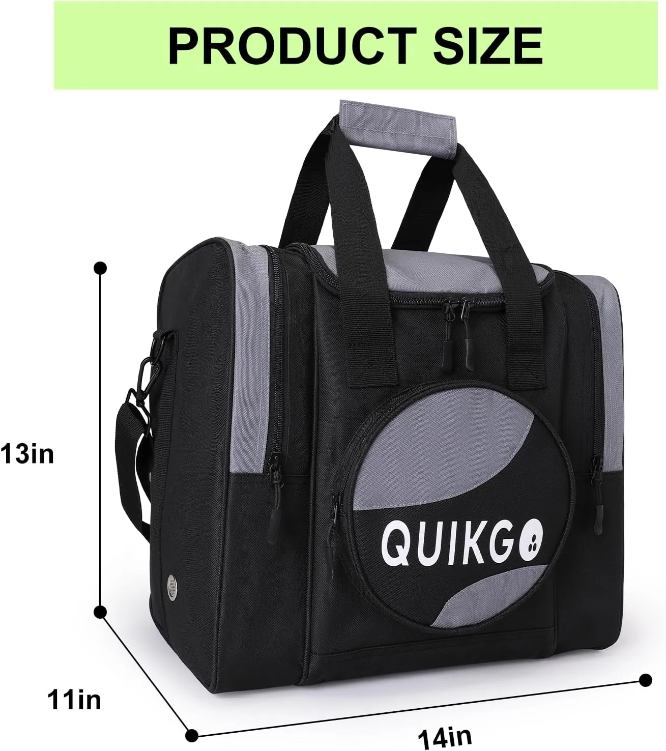 Bowling Ball Bag for Single Ball, Tote Bowling Bag with Padded Ball Holder