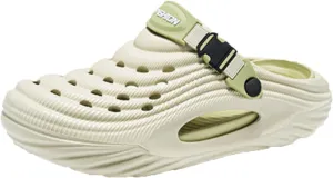 Breathable Slip-On Sandals for Men, 5cm/1.97in Summer Hollow Thick-Soled Beach Sandals, Non-Slip Eva Light and Comfortable Slippers, Suitable for Indoor and Beach Activities
