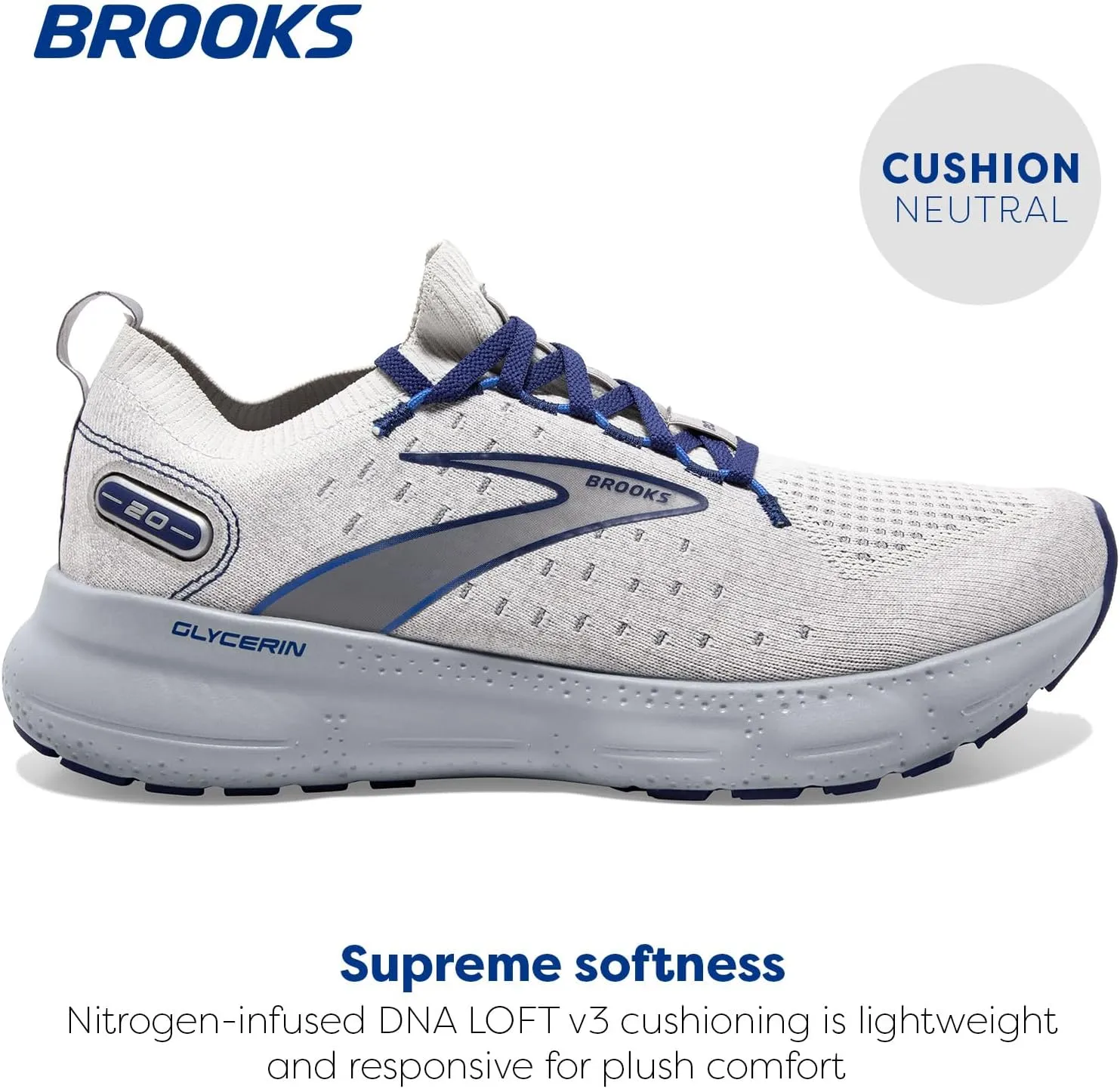 Brooks Men’s Glycerin StealthFit 20 Neutral Running Shoe