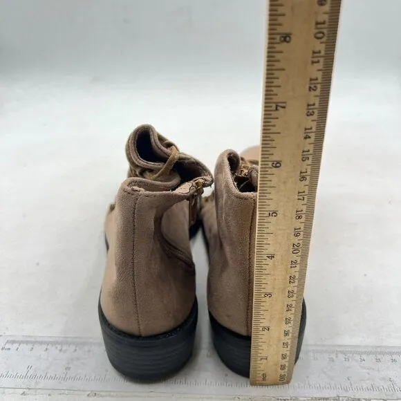 Brown Women's Lace Up Ankle Boots Casual Comfortable Lightweight Ankle Booties