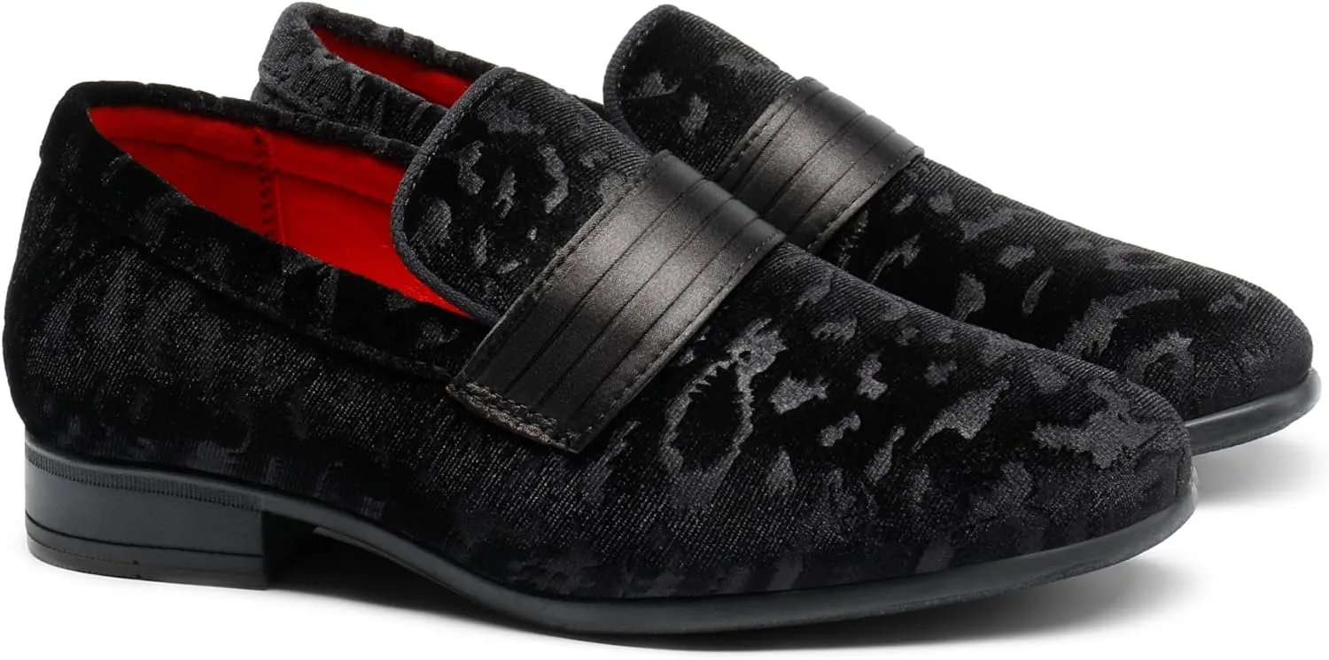 Bruno Marc Boys Dress Shoes Slip-on Loafers Formal Tuxedo Shoes