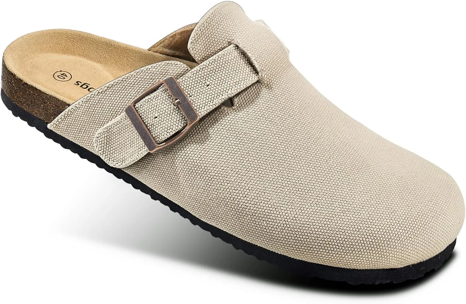 BULLIANT Men Clogs Mules Sandals Slippers Nurse Shoes Unisex-Suede Upper Cushioned Cork-Footbed