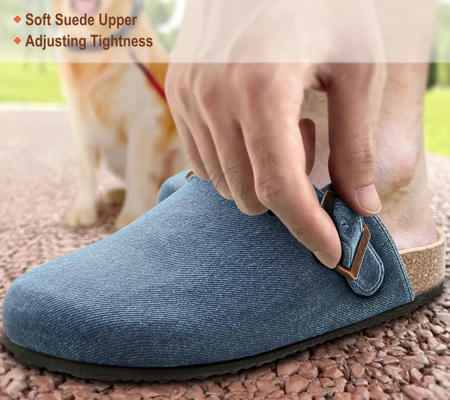 BULLIANT Women Clogs-Comfortable Mules Slippers Sandals Nurse Shoes Unisex for Men-Cushioned Footed Flannel-Lined Upper