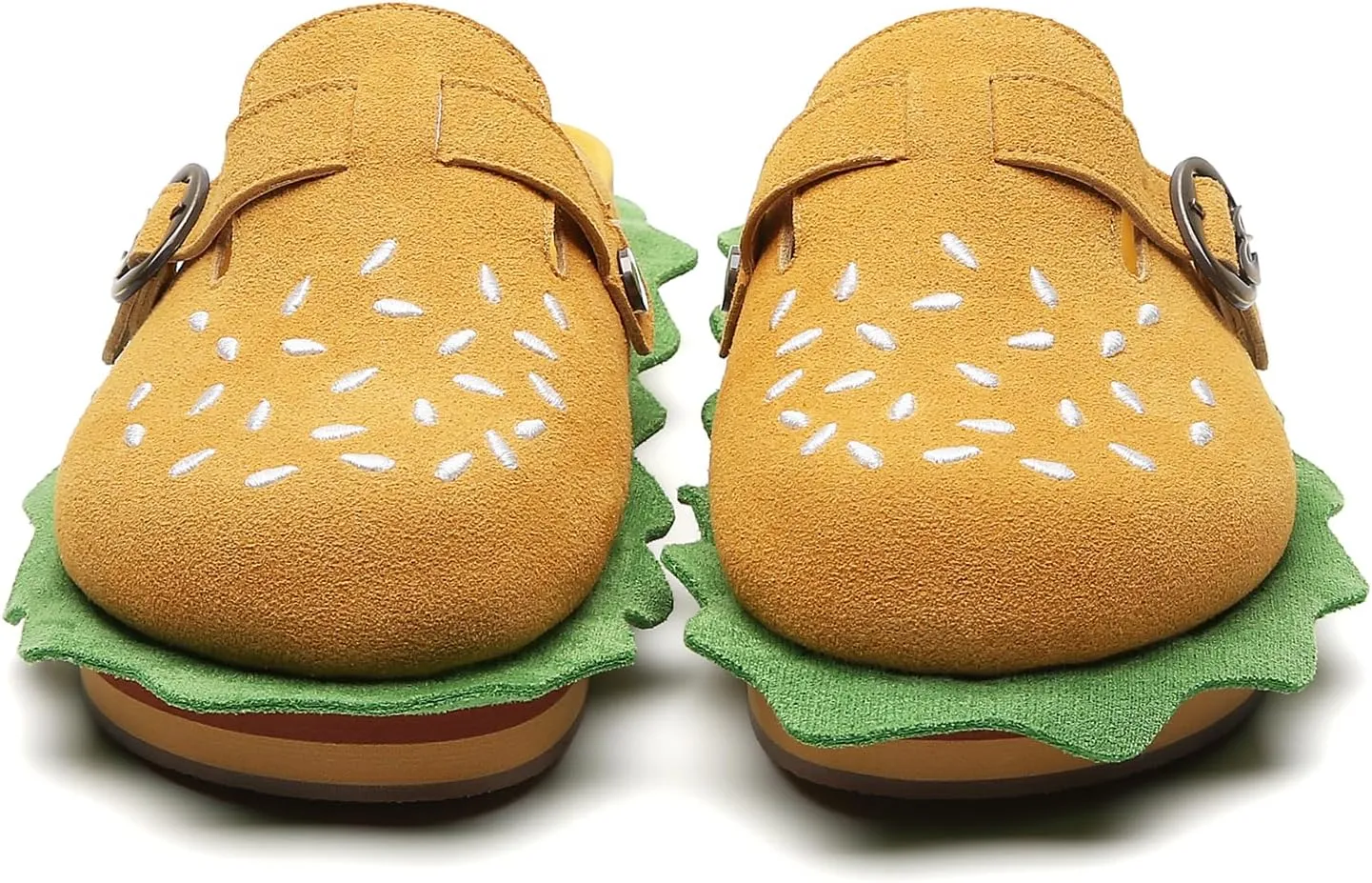 Burger Clogs for Womens Suede Leather Mules Cork Footbed Sandals Comfort Potato Shoes with Arch Support Clogs
