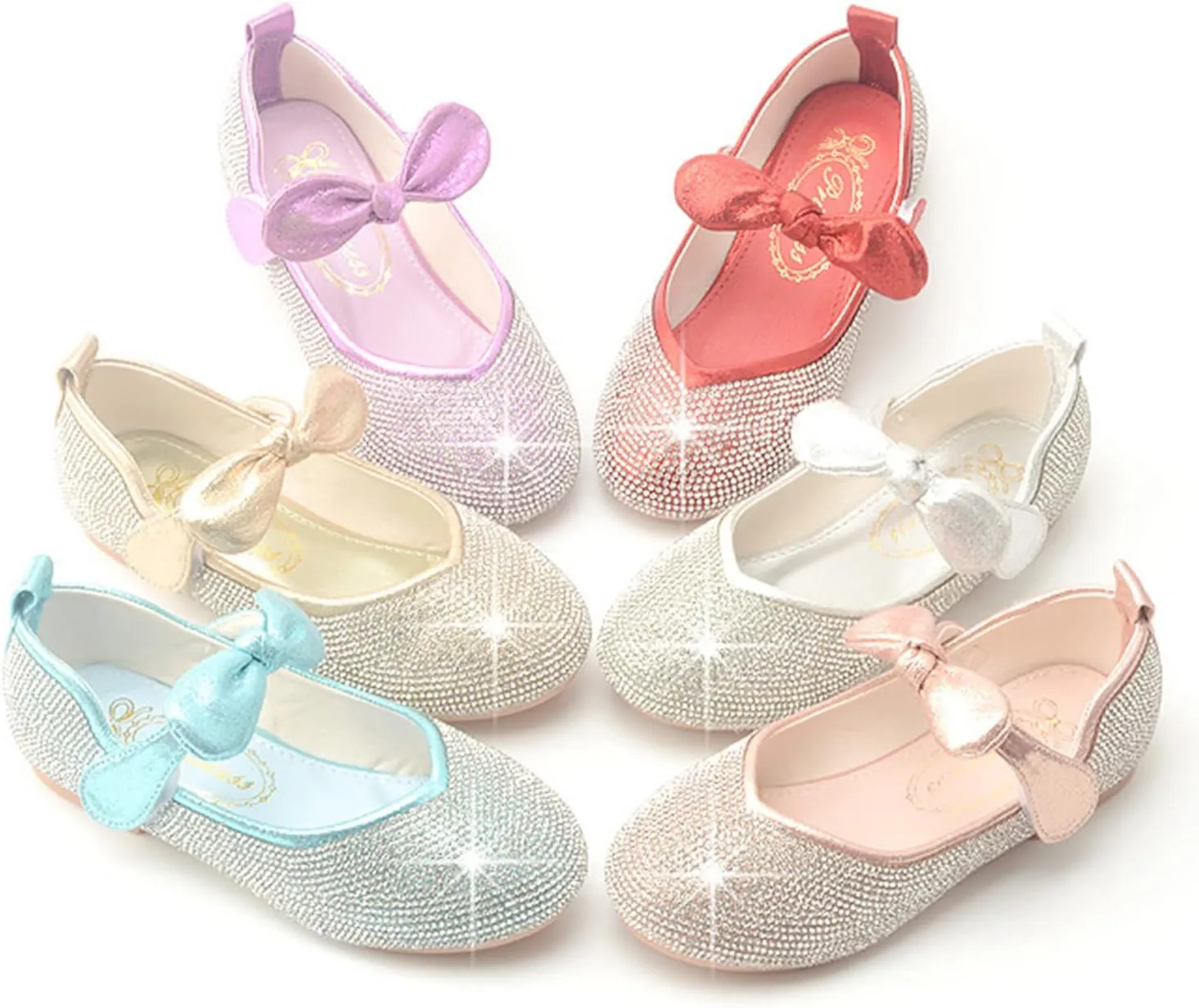 Cadidi Dinos Little Big Girl's Adorable Sparkle Princess Party Girls Dress Shoes