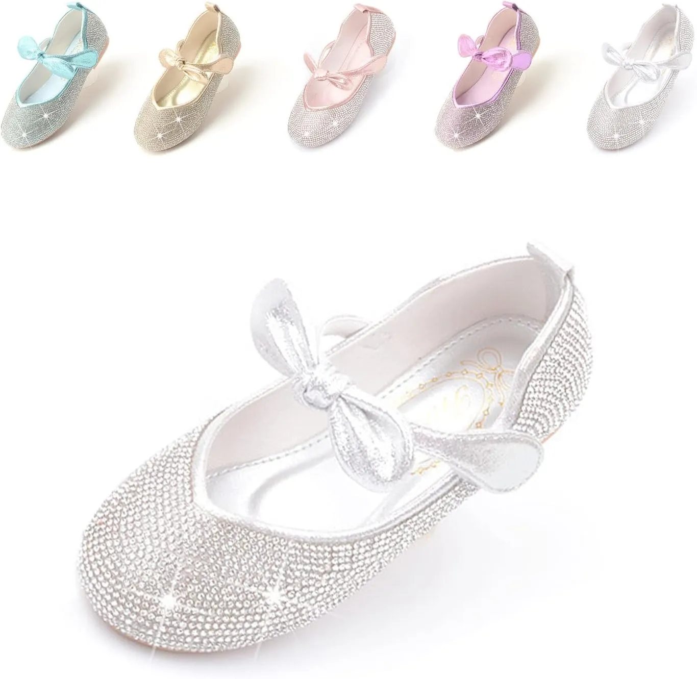 Cadidi Dinos Little Big Girl's Adorable Sparkle Princess Party Girls Dress Shoes